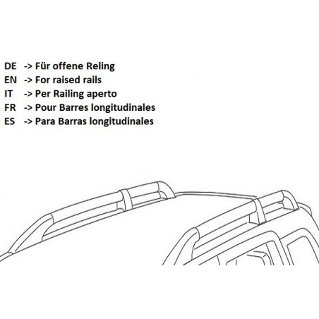 MODULA CS OVAL BAR Barres de toit pour VW GOLF 7 VARIANT