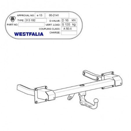 WESTFALIA Attelage de remorque A40V pour MERCEDES-BENZ CLASSE ML W164