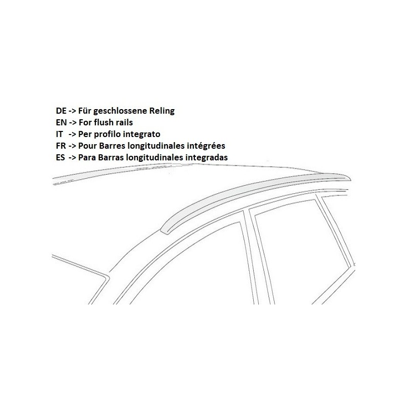 MODULA CS OVAL BAR Barres de toit pour AUDI A4 B8 AVANT