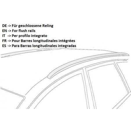 MODULA CS OVAL BAR Barres de toit pour AUDI A4 B8 AVANT