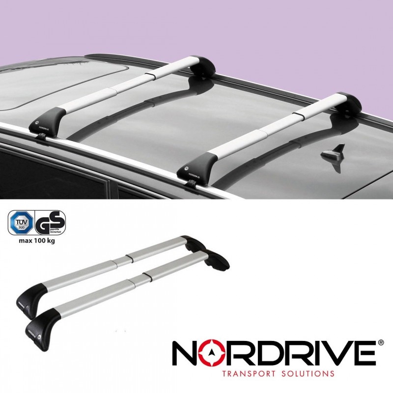 NORDRIVE SNAP ALU Barres de toit pour MERCEDES-BENZ C-CLASS STATION WAGON (S202)