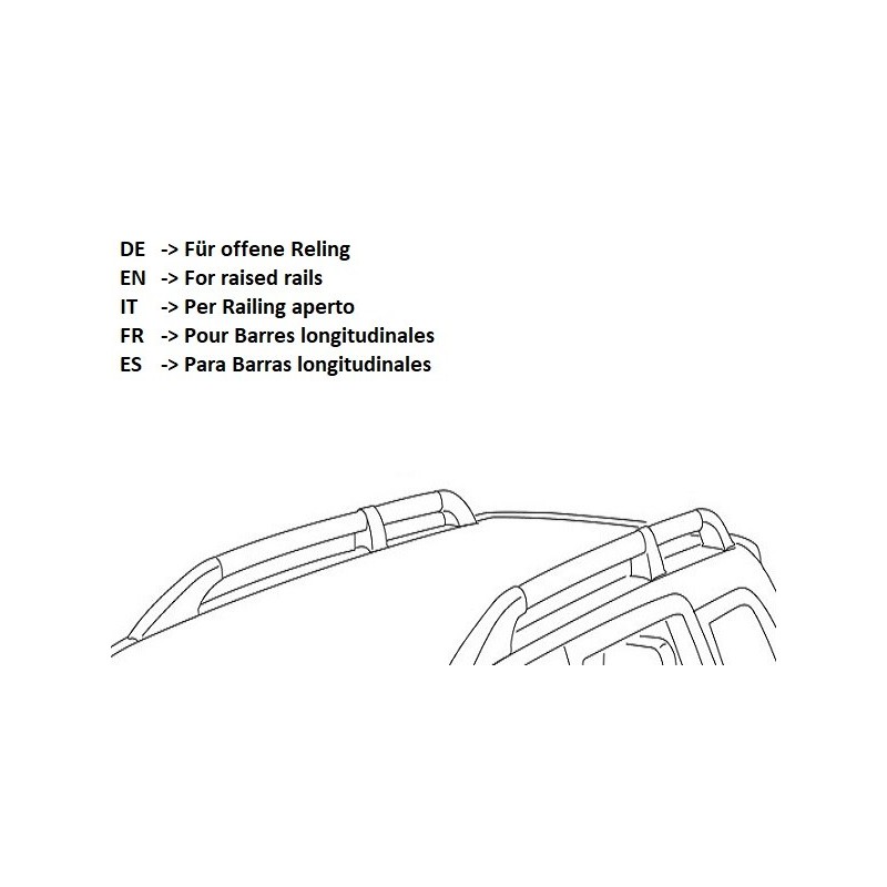 NORDRIVE YURO ALU Barres de toit pour VW TOURAN 3