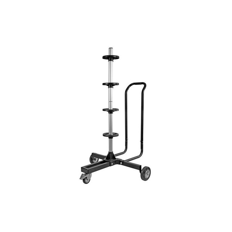 Wheeled rim and tyre stand