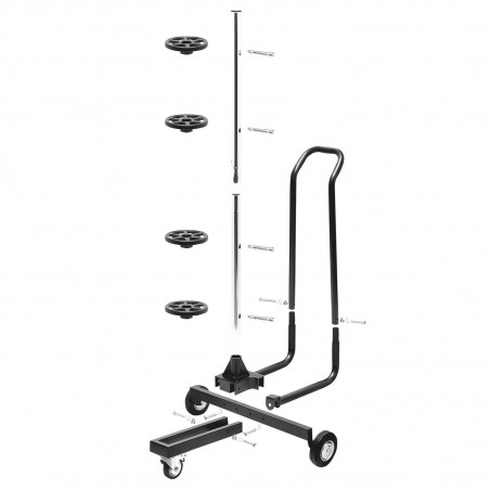 Wheeled rim and tyre stand Wheeled rim and tyre stand