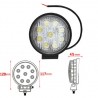 LED feu de travail offroad - 27W/6500K/Blanc LED feu de travail offroad - 27W/6500K/Blanc