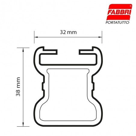 FABBRI BARRO Aluminium roof bar - 135