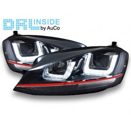 Projecteurs avec Feux Diurnes LED pour VW GOLF 7 (RED-LINE) Projecteurs avec Feux Diurnes LED pour VW GOLF 7 (RED-LINE)