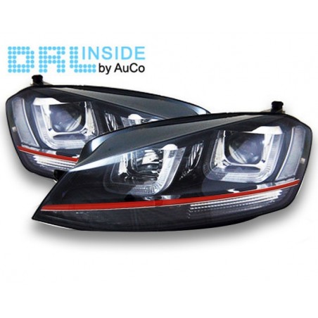 Projecteurs avec Feux Diurnes LED pour VW GOLF 7 (RED-LINE) Projecteurs avec Feux Diurnes LED pour VW GOLF 7 (RED-LINE)