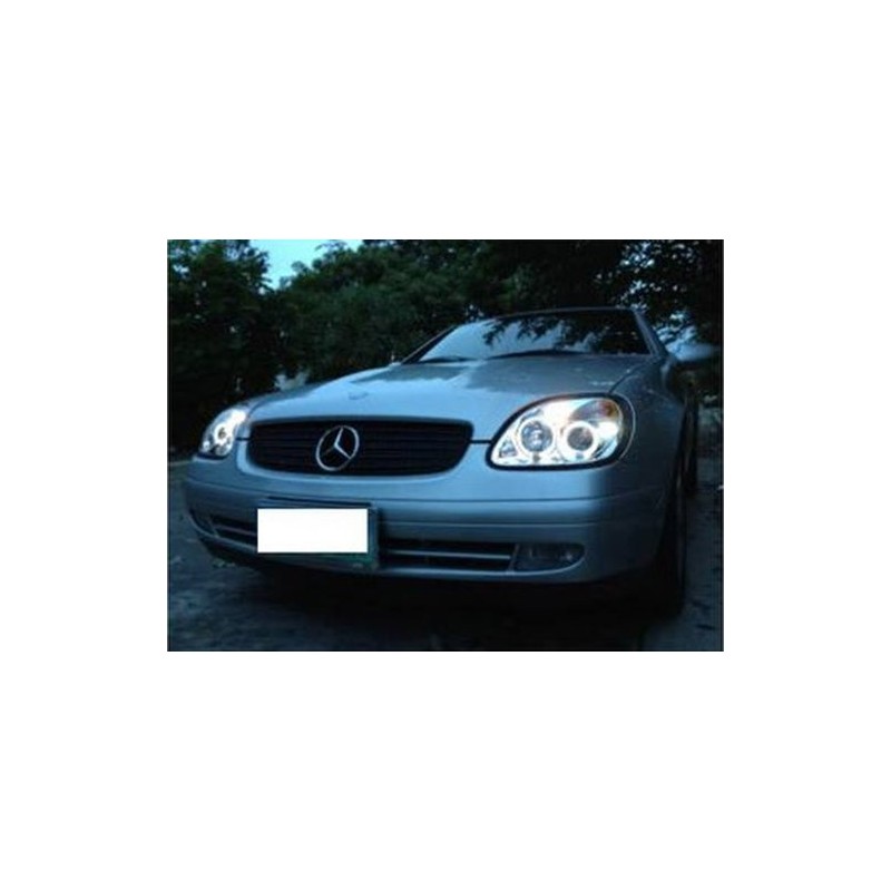 Projecteurs avec LED Angel Eyes pour MERCEDES-BENZ SLK R170
