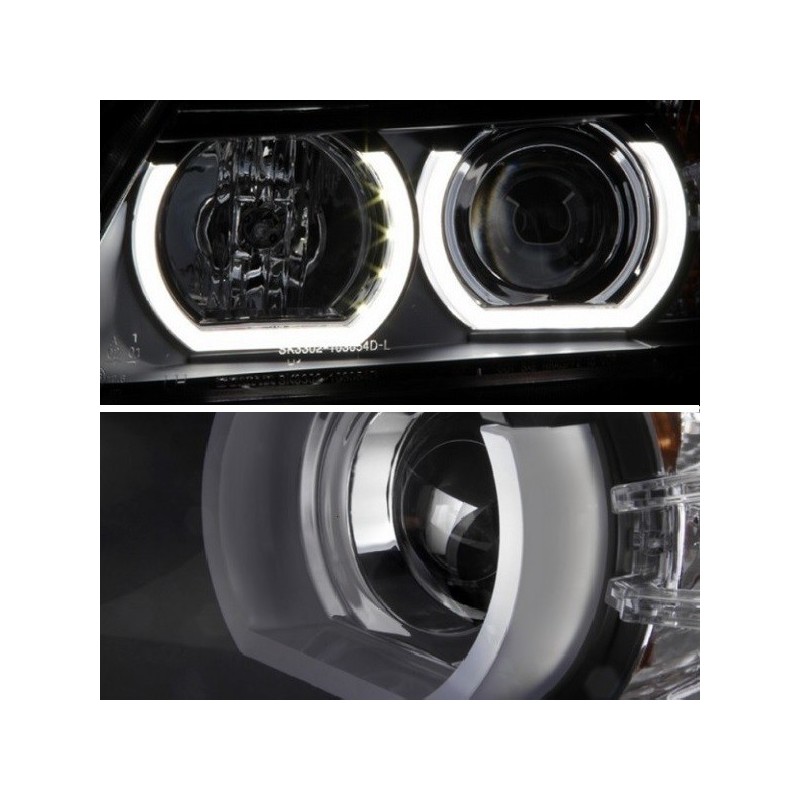 XENON Phares avant avec 3D Angel Eyes pour BMW 3 SERIES E90 / E91