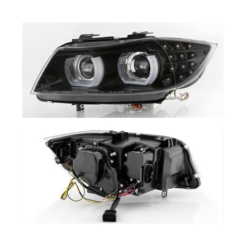 XENON Phares avant avec 3D Angel Eyes pour BMW 3 SERIES E90 / E91