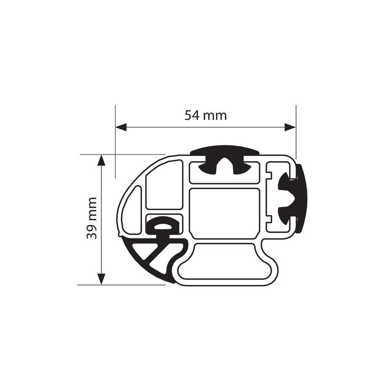 NORDRIVE KARGO PLUS - Aluminium roof bar - 115 NORDRIVE KARGO PLUS - Aluminium roof bar - 115