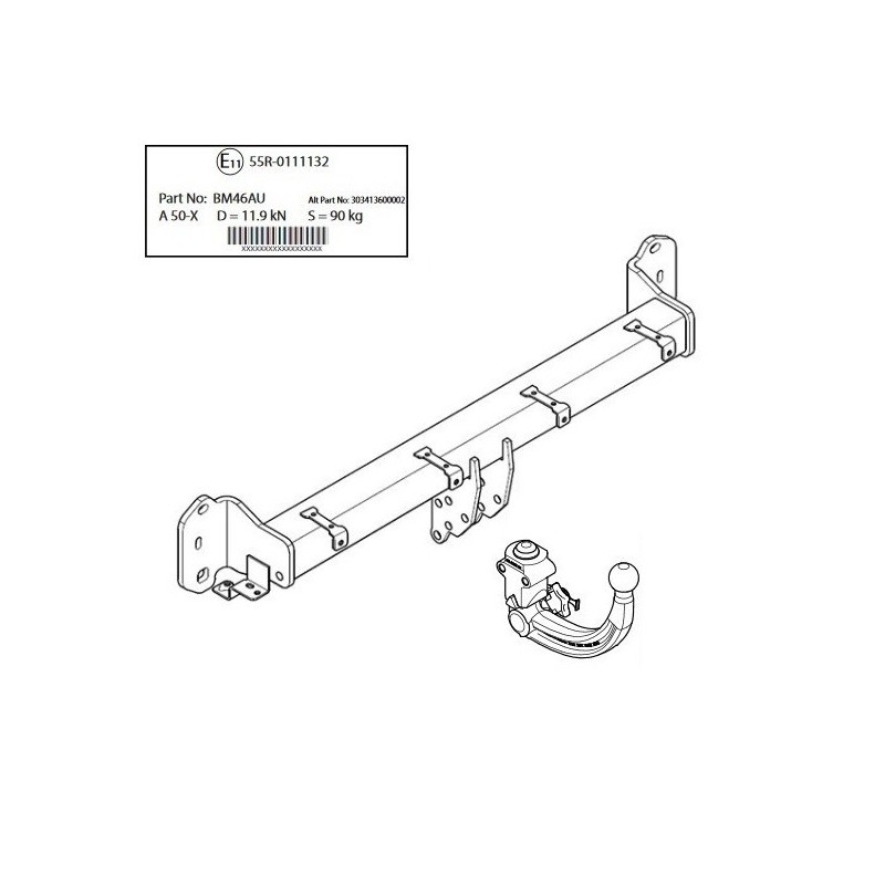 WESTFALIA Attelage de remorque A40V détachable pour BMW 7 SERIES G11 / G12