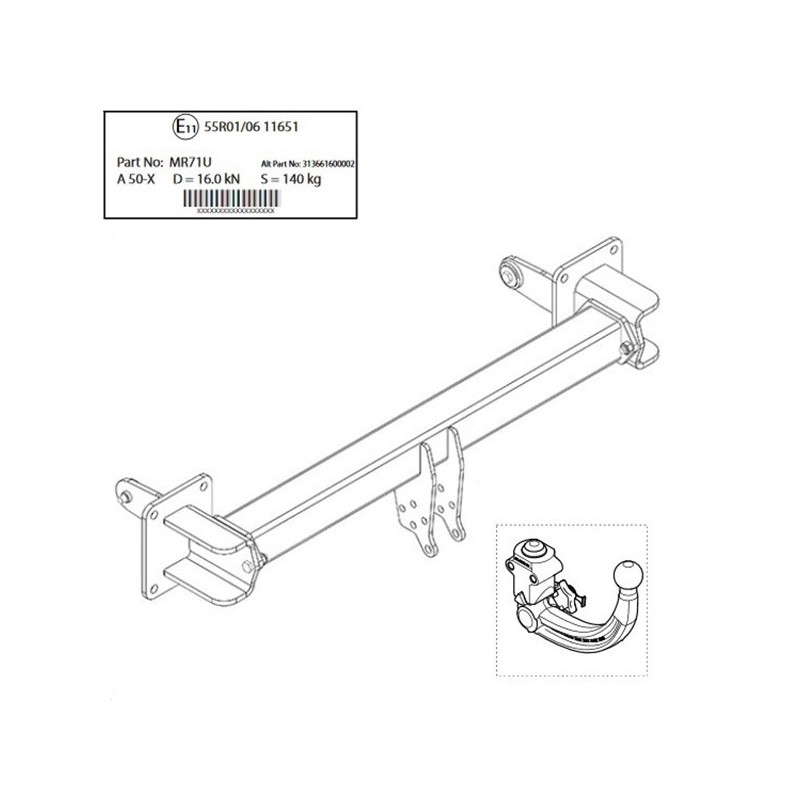 WESTFALIA Attelage de remorque A40V détachable pour MERCEDES-BENZ GLE (V167)