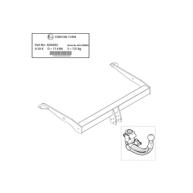 WESTFALIA Attelage de remorque A40V détachable pour AUDI A6 C8 AVANT WESTFALIA Attelage de remorque A40V détachable pour AUDI A6 C8 AVANT