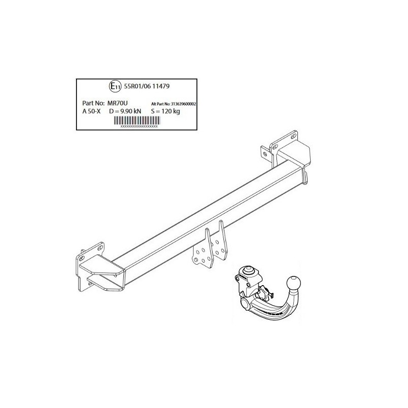 WESTFALIA Attelage de remorque A40V détachable pour MERCEDES-BENZ CLA SHOOTING BRAKE (X118)