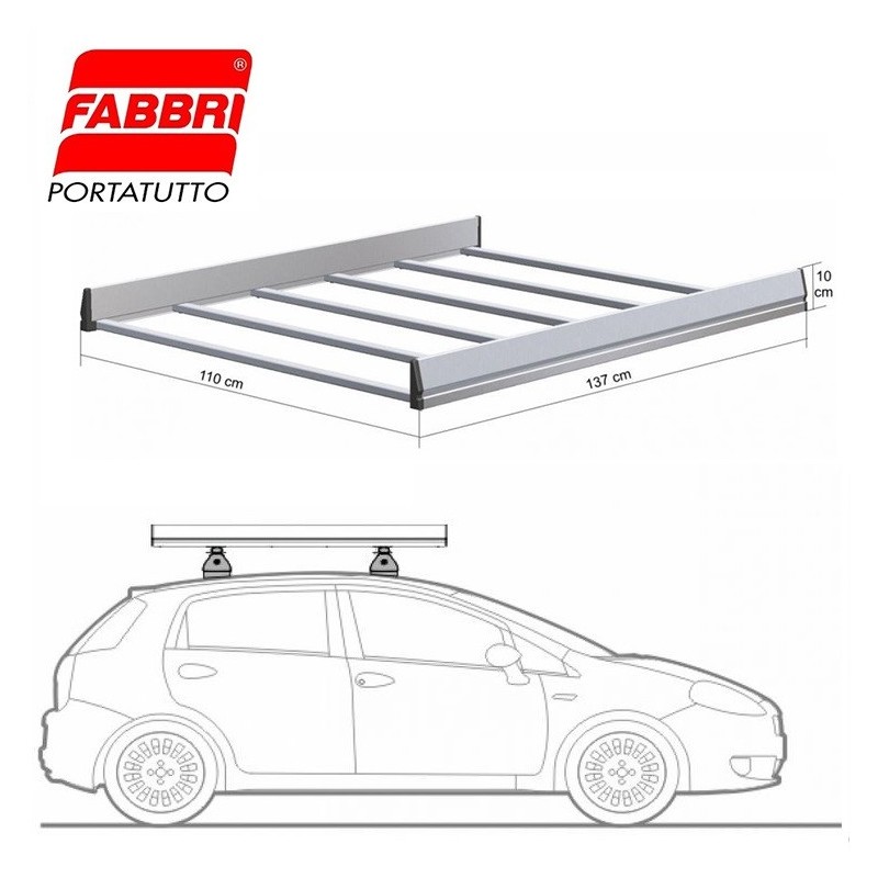 FABBRI AUTO CARGO MIDI Dachkorb (132 cm x 110 cm)