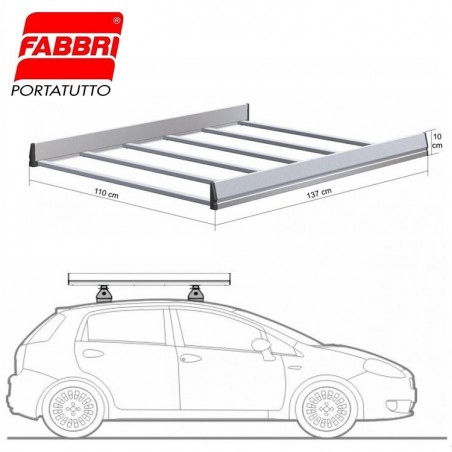 FABBRI AUTO CARGO MIDI Dachkorb (132 cm x 110 cm)