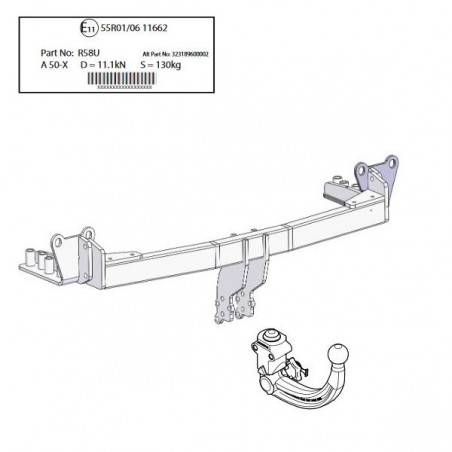 WESTFALIA Attelage de remorque A40V pour RANGE ROVER EVOQUE (L551)