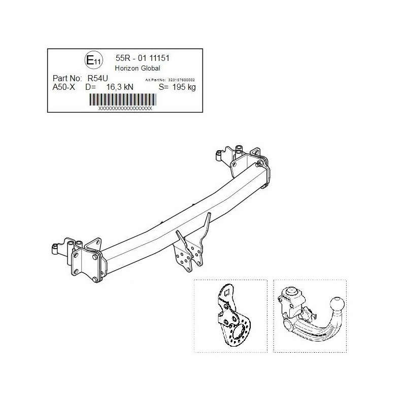 WESTFALIA Attelage de remorque A40V détachable pour LAND ROVER DISCOVERY 5. GEN.