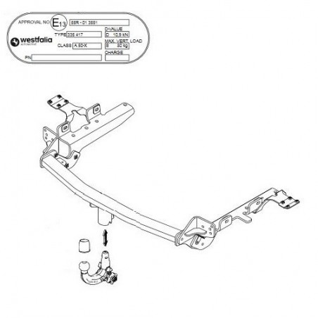 WESTFALIA Attelage de remorque A40V détachable pour TOYOTA RAV4 (4. GEN.)