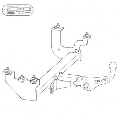 WESTFALIA Attelage de remorque A40H détachable pour SUZUKI JIMNY FJ