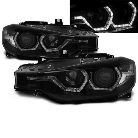 Projecteurs avec Angel Eyes LED pour BMW 3 SERIES F30 / F31