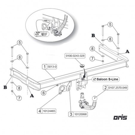 WESTFALIA Attelage de remorque détachable pour AUDI A6 BERLINE (C6/4F)