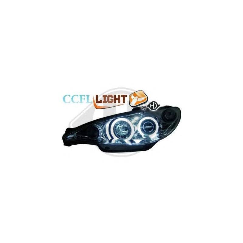 phares design angel eyes, CCFL Cool Lights, chrome, H1/H1     206,