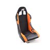 siège baquet modèle Los Angeles (1xgauche+1xdroite) noir/orange,