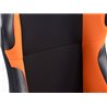 siège baquet modèle Los Angeles (1xgauche+1xdroite) noir/orange,