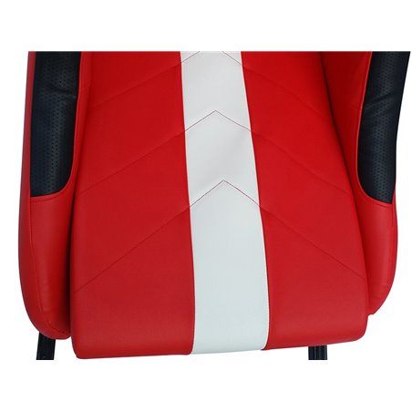 siège de jeu pour PC et consoles de jeux faux cuir rouge/blanc