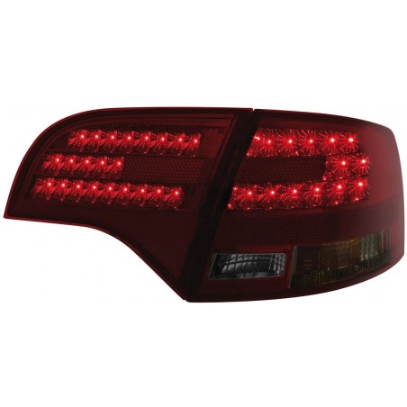 Feux arrière à LED Audi A4 Avant B7 04-08 rouge/fumé