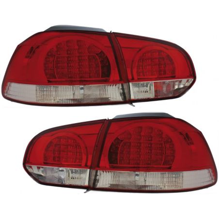 Feux arrière LED VW Golf VI rouge/cristal