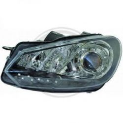 Phares avec feux diurne LED  DragonLights, nero GOLF 6,