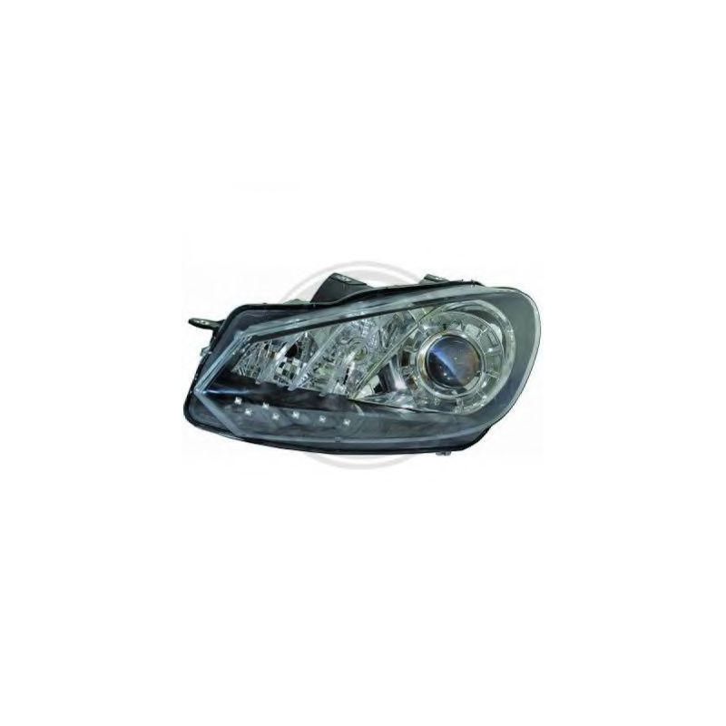 Phares avec feux diurne LED  DragonLights, nero GOLF 6,