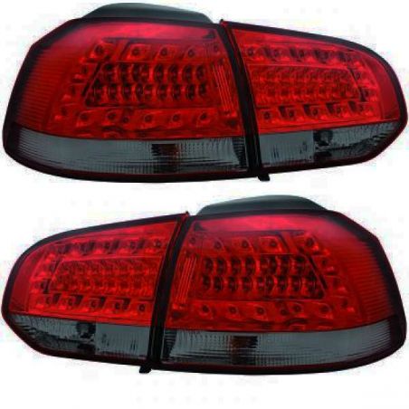 Feux arrière design rouge/noir, LED, intérieur/extérieur, Volkswagen Golf 6, Berline