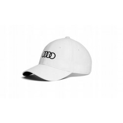Casquette AUDI blanche avec logo noir