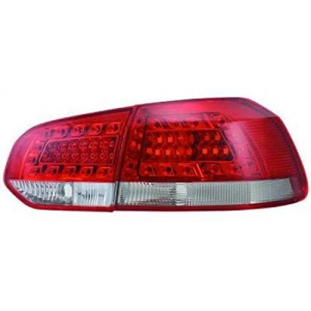 Feu arrière gauche LED rouge/blanc, intérieur/extérieur, Volkswagen Golf 6 Berline