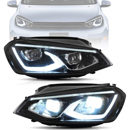 Phares pour VW Golf 7 Full Led avec animations et clignotants dynamique Phares pour VW Golf 7 Full Led avec animations et clignotants dynamique
