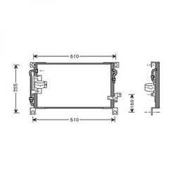 Condensateur Mitsubishi L200 2006-2010 448x498