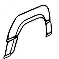 "Passage de roue Ford Transit Arrière Droit 1986-1991 Tôle de réparation"