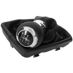Pommeau 6 vitesses avec soufflet noir et chrome pour Audi A4, A5, A6, Q5