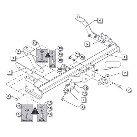 ORIS Attelage de remorque pour NISSAN PRIMASTAR