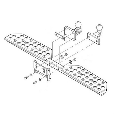 M-LINE Marchepied pour unité de remorquage (120 cm)