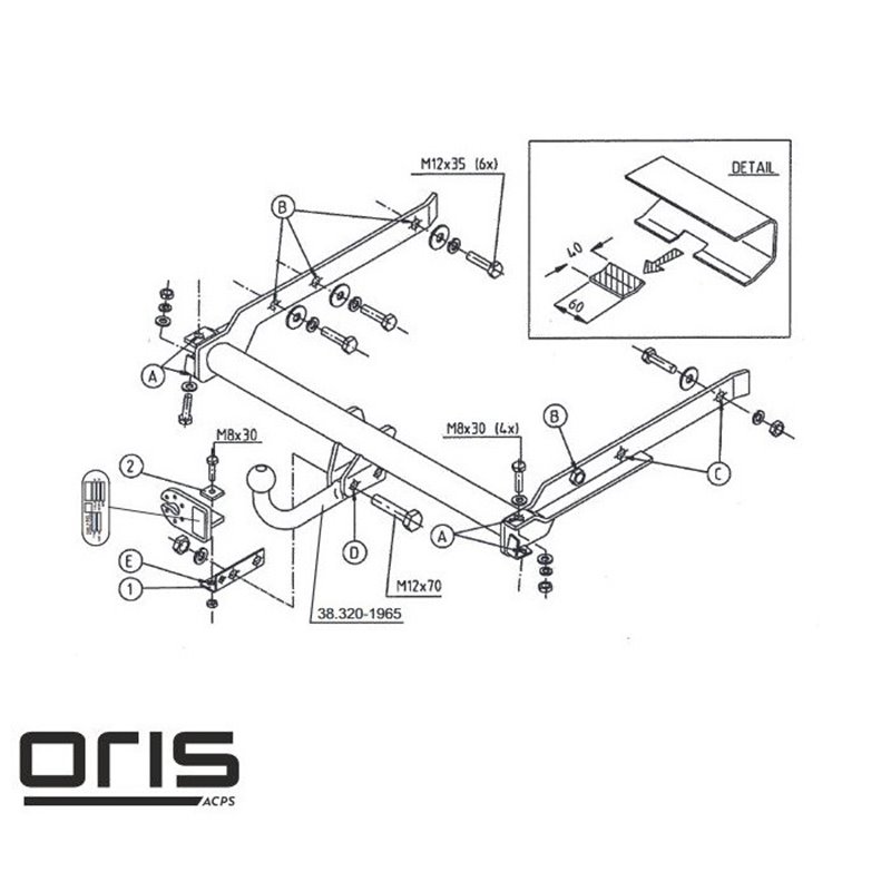 ORIS Attelage de remorque pour VW T4 TRANSPORTER / BUS