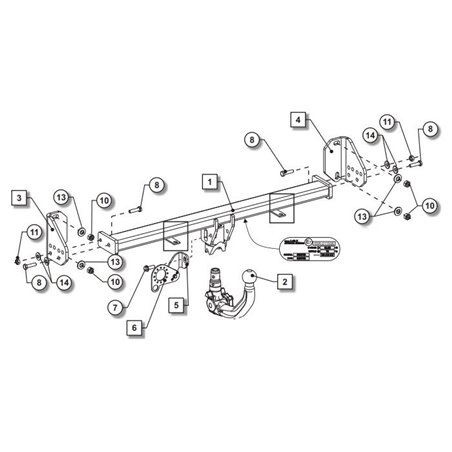 ORIS Attelage de remorque détachable pour BMW X3 / G01