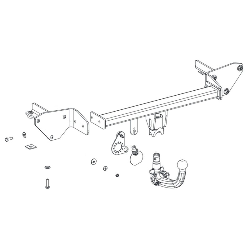 ORIS Attelage de remorque détachable pour ALFA ROMEO GIULIA