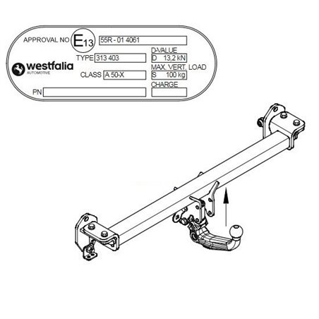 WESTFALIA Attelage de remorque A40V détachable pour MERCEDES-BENZ GLC (X253)