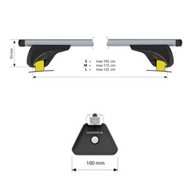 NORDRIVE NOWA ALU Barres de toit pour SEAT LEON 4 ST